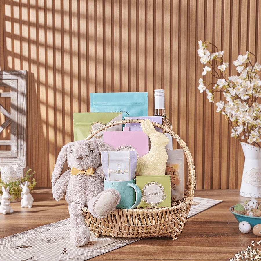 Easter Feast & Wine Gift, wine gift, wine, easter gift, easter, chocolate gift, chocolate, tea gift, tea, New Hampshire delivery