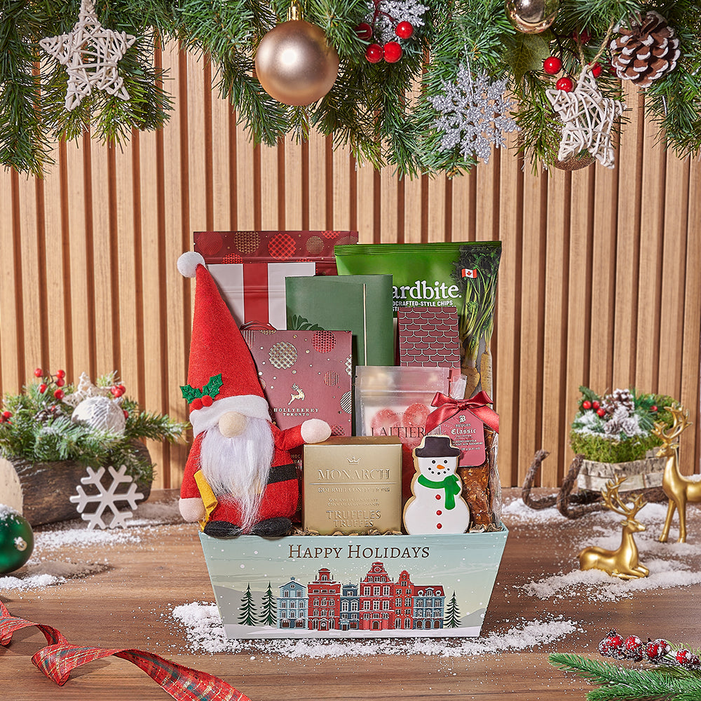 Light Blue Holiday Snack Gift – how the gift is presented