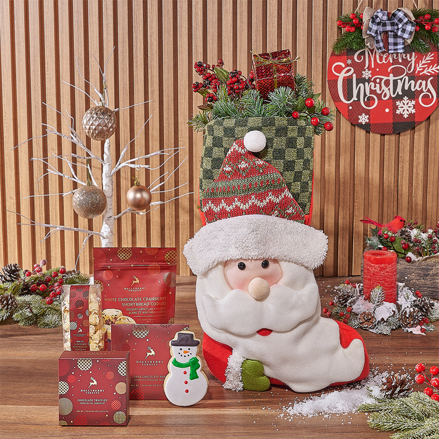 The Chocolate Treat Stocking Gift Set, chocolate gift, chocolate, cookie gift, cookie, Christmas gift, Christmas, New Hampshire delivery