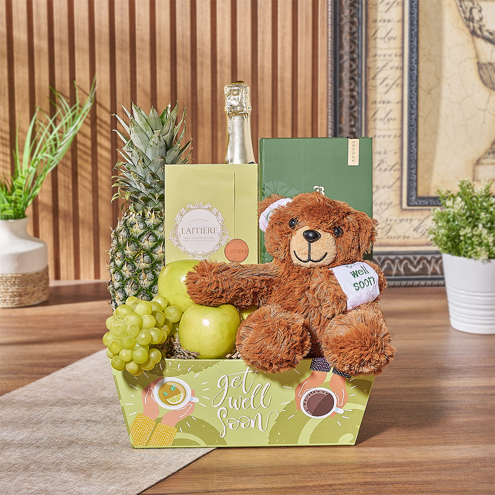 The Fruity Wonder Get Well Champagne Set from New Hampshire Baskets - New Hampshire delivery 