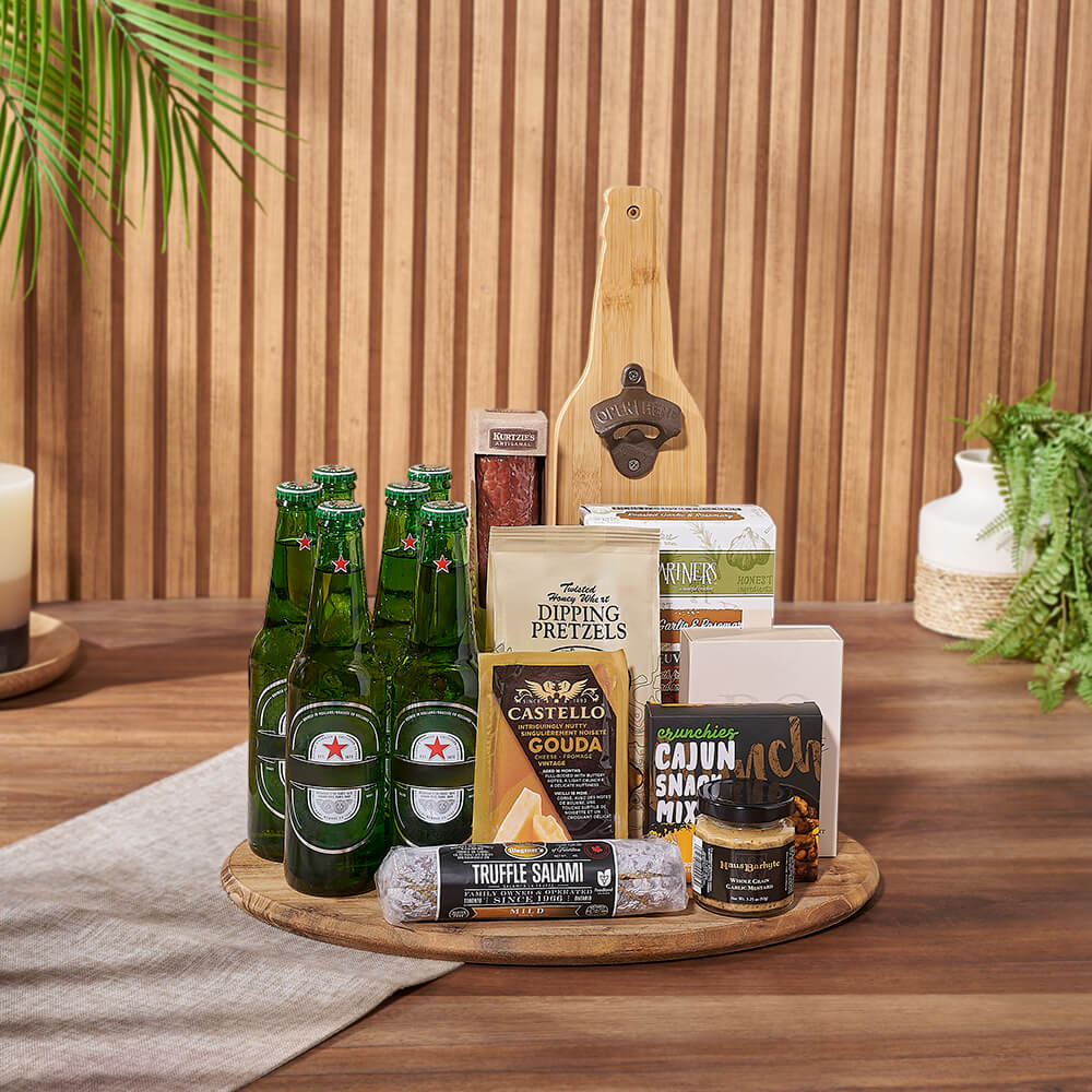 Beer &amp; Cheese Lover's Basket, beer gift, beer, charcuterie gift, charcuterie, New Hampshire Delivery