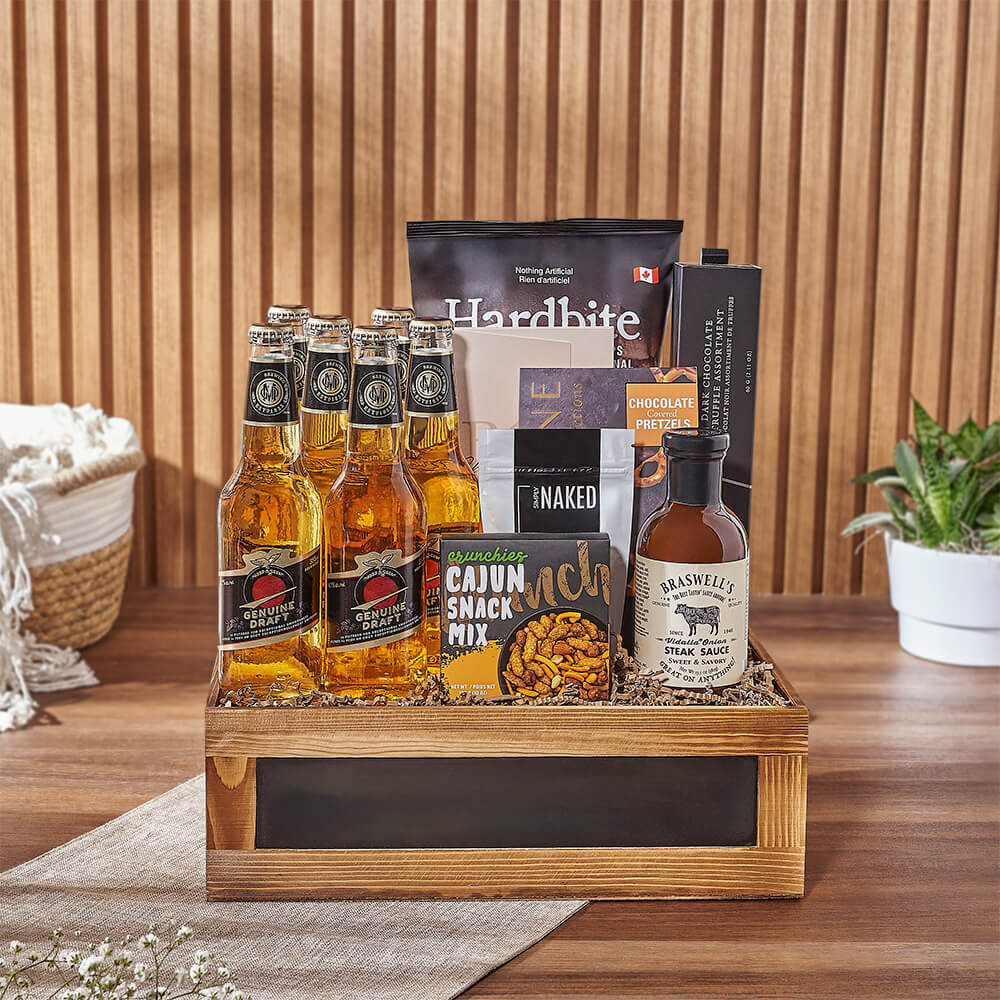 Beer &amp; Total Snacking Crate, beer gift, beer, gourmet gift, gourmet, chocolate gift, chocolate, New Hampshire delivery