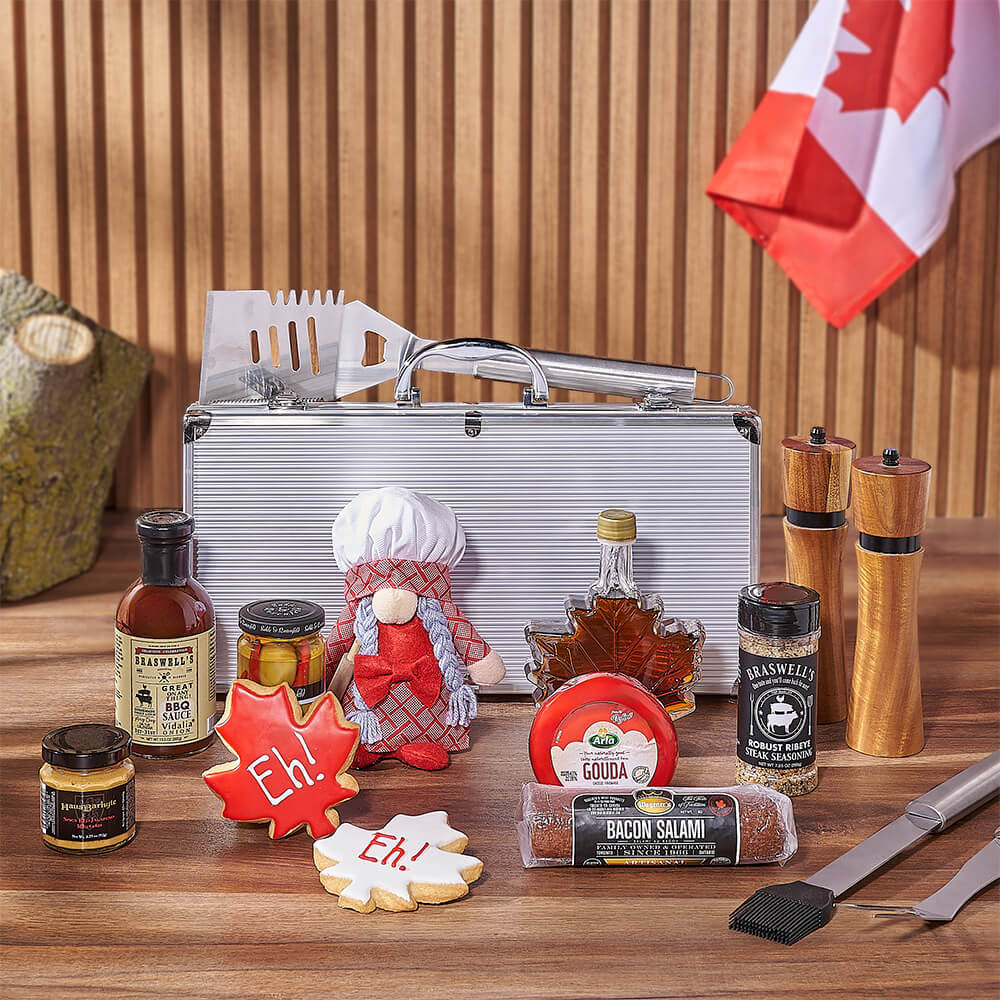 Festive BBQ Sauce Gift Basket – how the gift is presented
