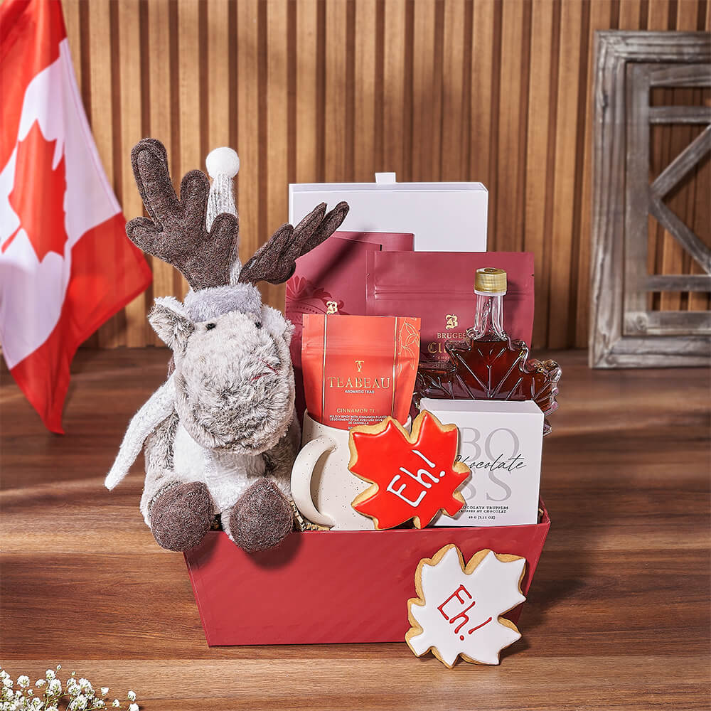 Canada Day Tea &amp; Treat Gift, canada day gift, canada day, tea gift, tea, cookie gift, cookie, New Hampshire delivery