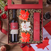 Canada Day Wine Gift Box, canada day gift, canada day, wine gift, wine, chocolate gift, chocolate, cookie gift, cookie, New Hampshire delivery