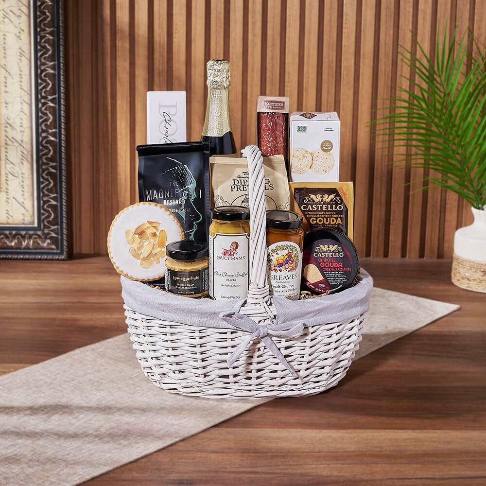 Cheese, Chutney &amp; Champagne Gift Set from New Hampshire Baskets - Champagne Gift Basket - New Hampshire Delivery