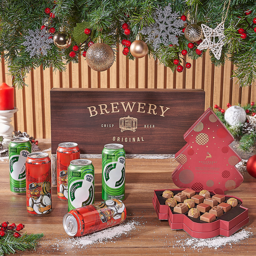 Christmas Cheer &amp; Beer Gift Set, christmas gift, christmas, beer gift, beer, craft beer gift, craft beer, New Hampshire delivery