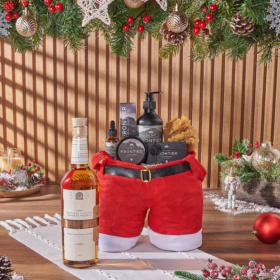 Christmas Liquor & Spa Gift Bag, liquor gift, liquor, spa gift, spa, Christmas gift, Christmas, men's spa gift, men's spa, New Hampshire delivery