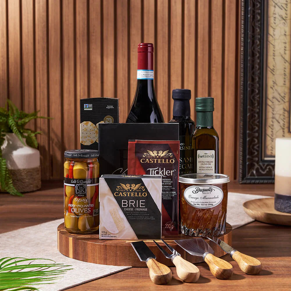 Classic Wine &amp; Dine Gift Basket, wine gift, wine, gourmet gift, gourmet, New Hampshire delivery