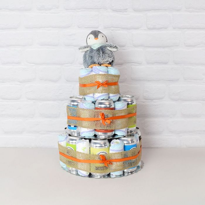 Craft Beer &amp; Baby Diapers Gift Set from New Hampshire Baskets - New Hampshire Delivery