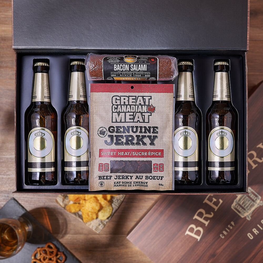 Cured Meat &amp; Beer Box, meat gift, meat, beer gift, beer, New Hampshire delivery