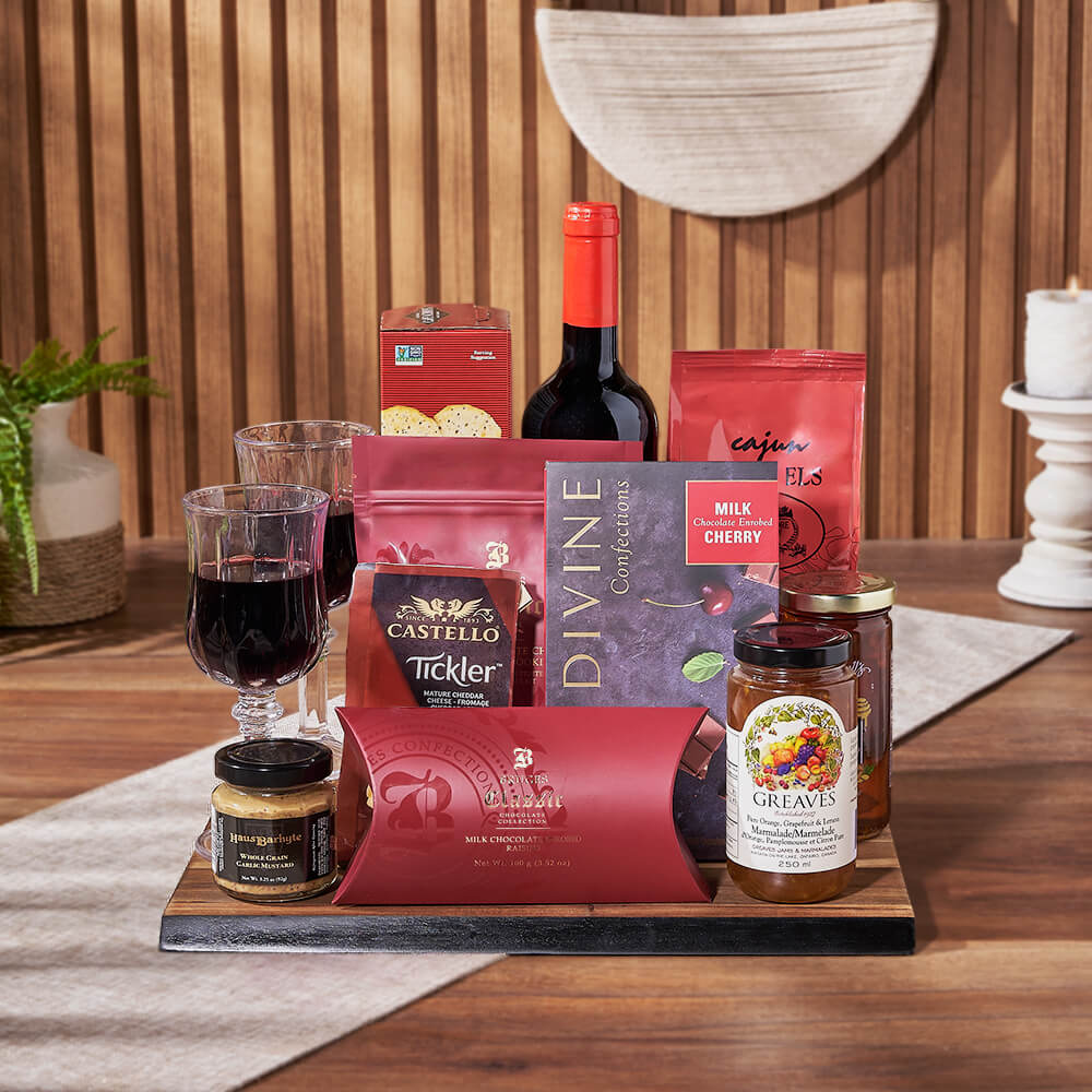 Decadent Wine &amp; Cheese Gift Board Decadent Wine &amp; Cheese Gift Board from New Hampshire Baskets - Wine Gift Basket - New Hampshire Delivery