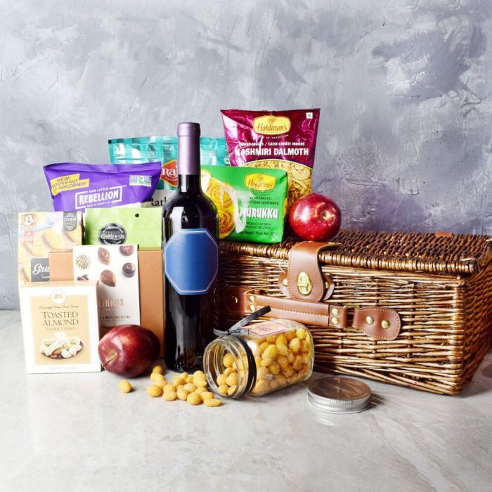 Diwali Gift Basket With Sparkling Gifts &amp; Goodies from New Hampshire Baskets - Champagne Gift Basket - New Hampshire Delivery