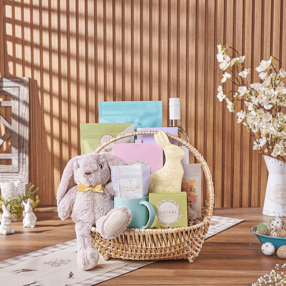 Easter Feast & Wine Gift, wine gift, wine, easter gift, easter, chocolate gift, chocolate, tea gift, tea, New Hampshire delivery