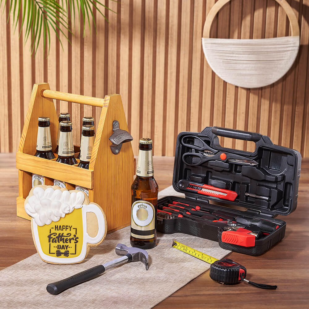 Father’s Day Brew &amp; Tool Gift from New Hampshire Baskets - Beer Gift Set - New Hampshire Delivery