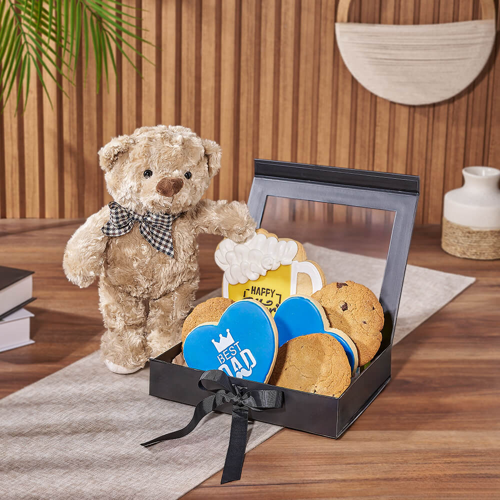 Father’s Day Cookie &amp; Bear Gift from New Hampshire Baskets - Baked Goods - New Hampshire Delivery