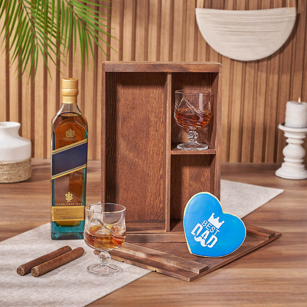 Father’s Day Spirits &amp; Cookie Box from New Hampshire Baskets - Liquor Gift Set - New Hampshire Delivery