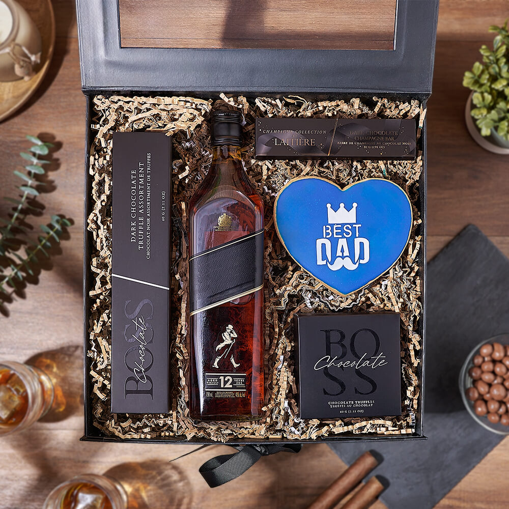 Father’s Day Spirits & Sweets Box from New Hampshire Baskets - Liquor Gift Set - New Hampshire Delivery