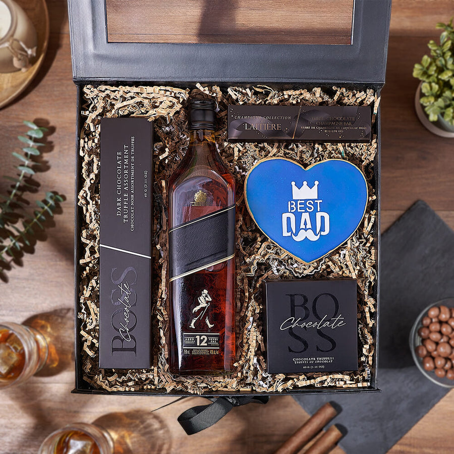 Father’s Day Spirits & Sweets Box from New Hampshire Baskets - Liquor Gift Set - New Hampshire Delivery