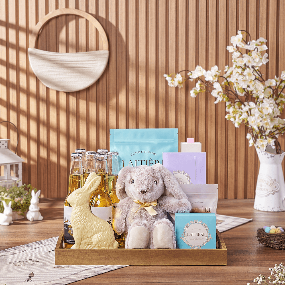 Festive Easter Beer & Candy Tray, easter gift, easter, beer gift, beer, chocolate gift, chocolate, New Hampshire delivery