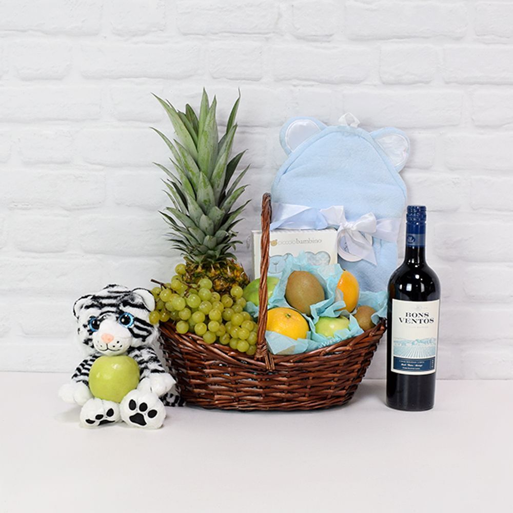 Fruit Cocktail &amp; Cuddles Gift Set from New Hampshire Baskets - Wine Gift Basket - New Hampshire Delivery