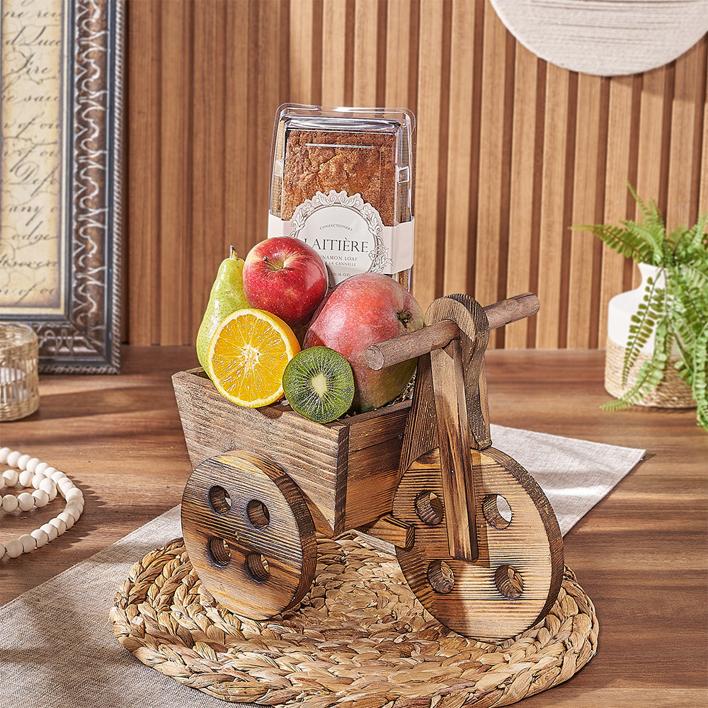 Custom Mothers Day Gift Baskets - Fruit & Treat Gift Cart