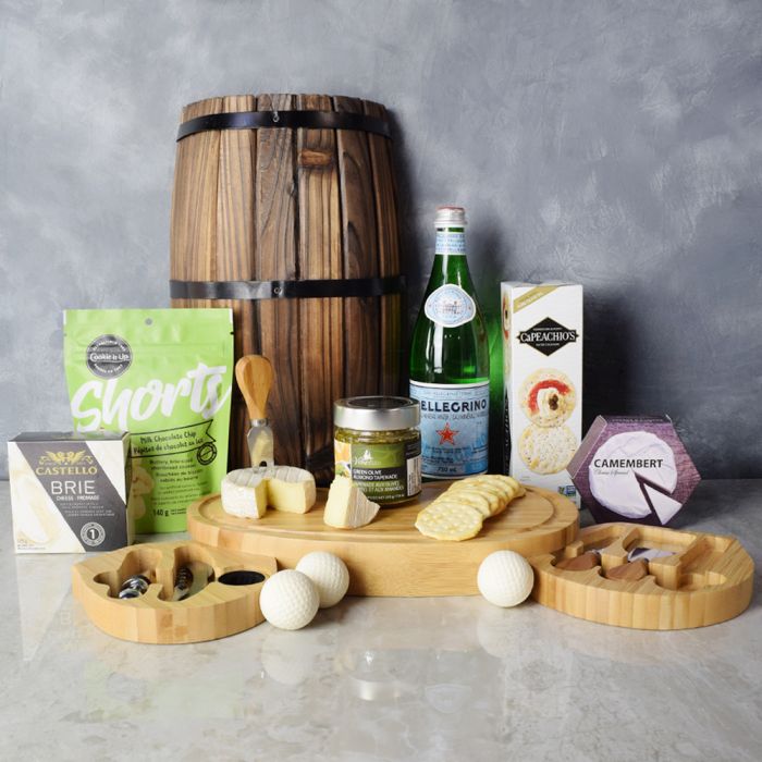 Premium Brie and Tapenade Gourmet Gift Basket – how the gift is presented