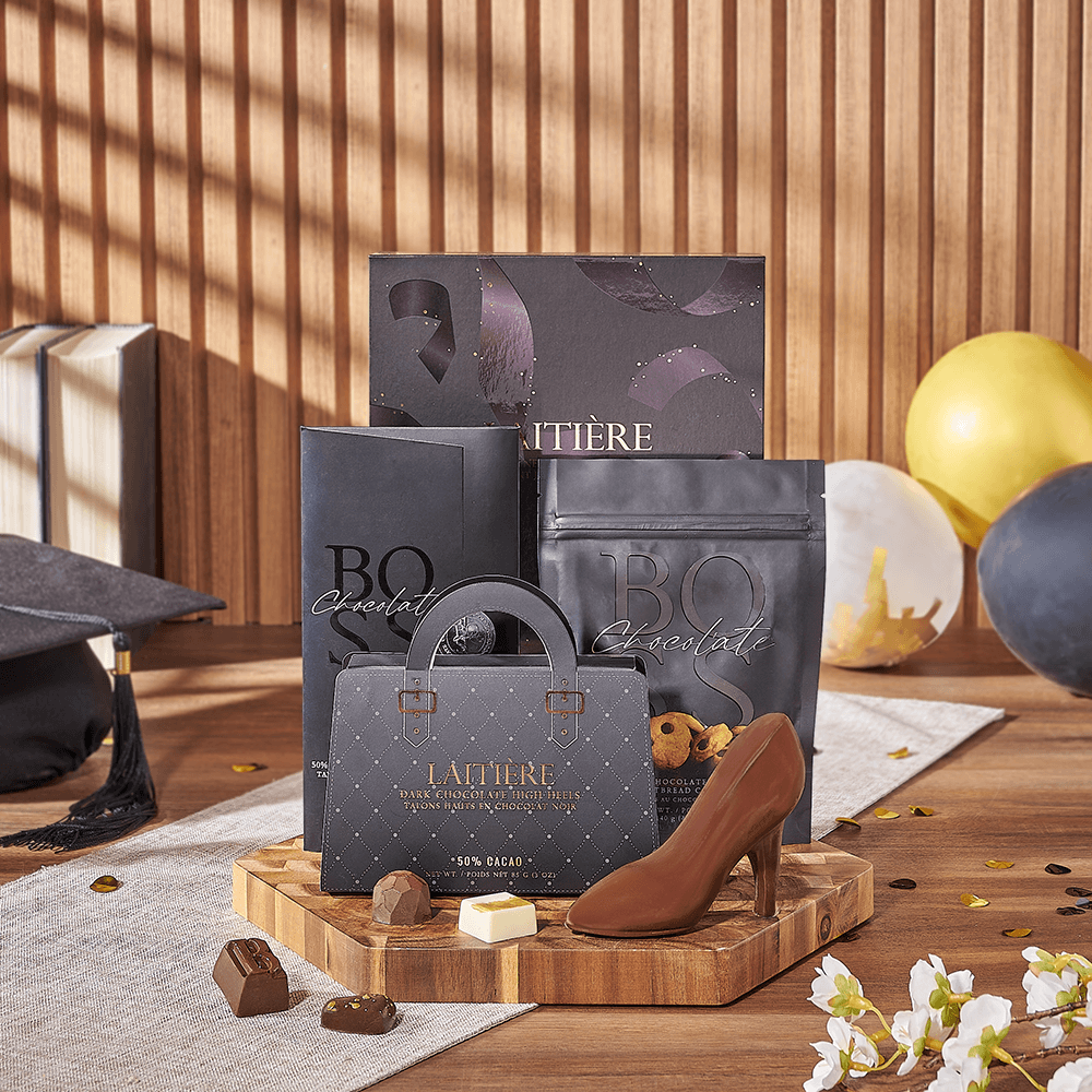 Graduation Celebration Chocolate Gift Box – how the gift is presented