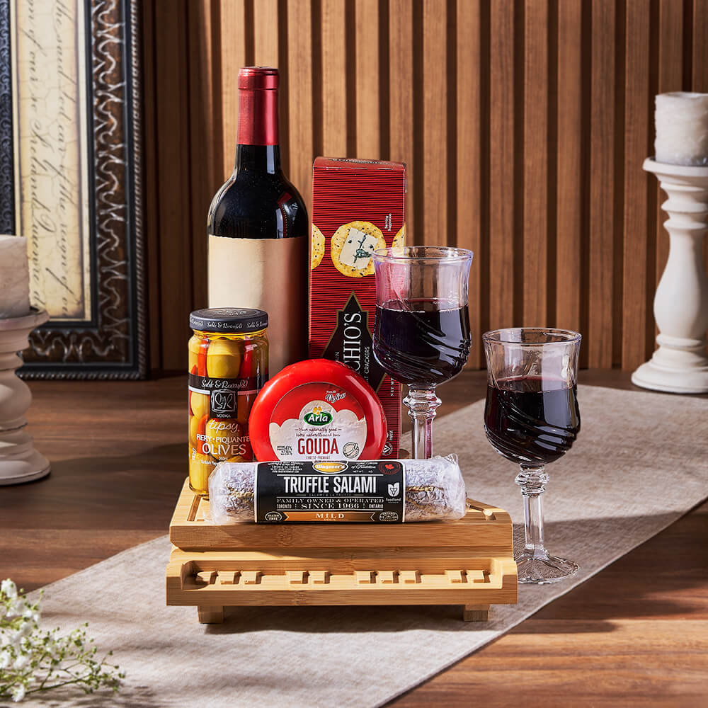 Grand Piano &amp; Wine Gift Basket, wine gift, wine, charcuterie gift, charcuterie, cheese gift, cheese, New Hampshire delivery