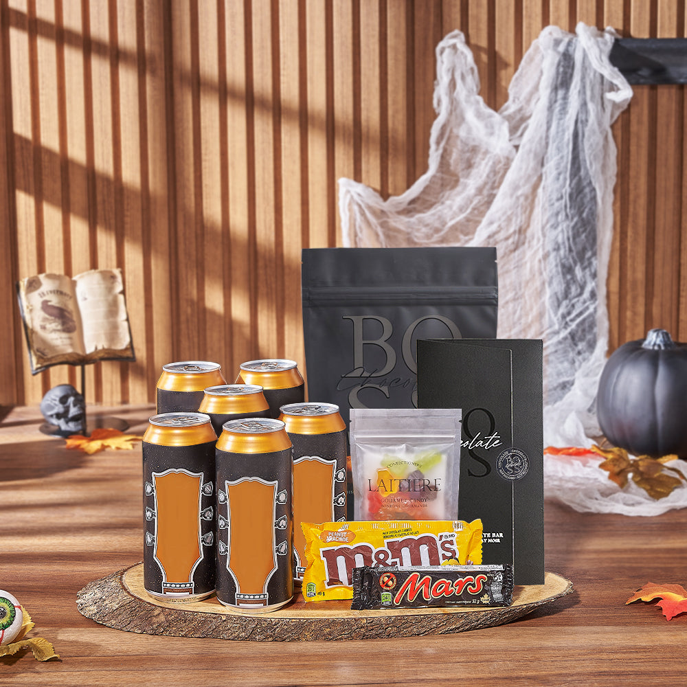 Halloween Popcorn &amp; Craft Beer Gift, craft beer gift, craft beer, beer gift, beer, halloween gift, halloween, New Hampshire delivery
