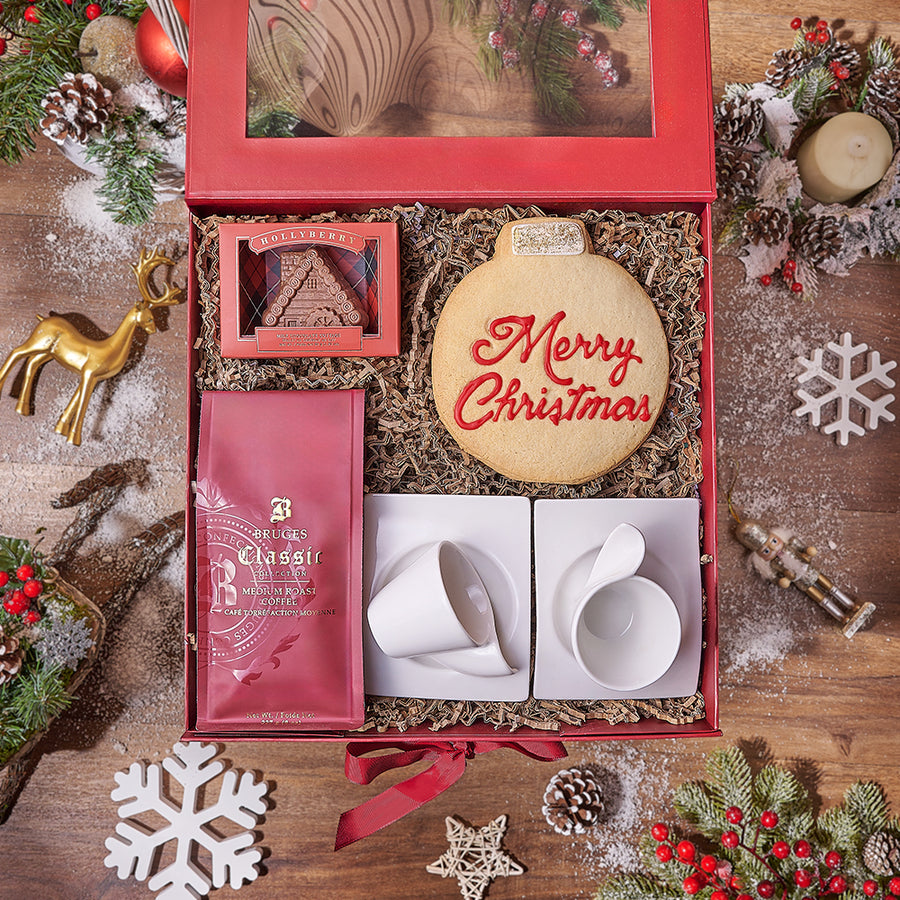 Happy Holidays Basket, christmas gift, christmas, coffee gift, coffee, New Hampshire delivery