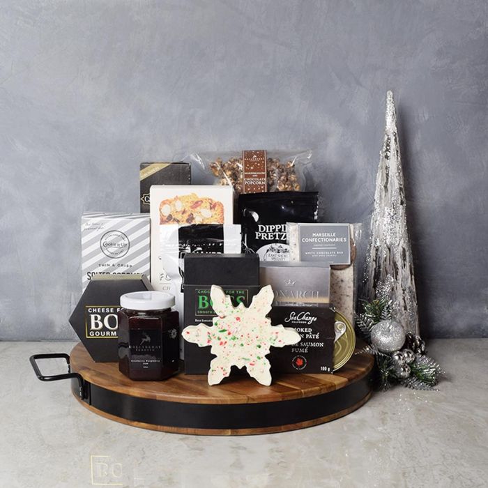 Holiday Snowflake Snack Gift Set from New Hampshire Baskets - Gourmet Gift Basket - New Hampshire Delivery