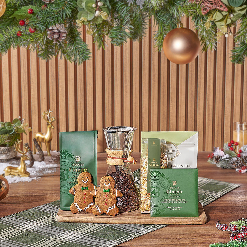 Holiday Warmth Coffee &amp; Treats Basket from New Hampshire Baskets - Gourmet Gift Set - New Hampshire Delivery