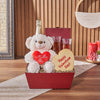 Kingsway Valentine’s Day Basket from New Hampshire Baskets - Champagne Gift Set - New Hampshire Delivery