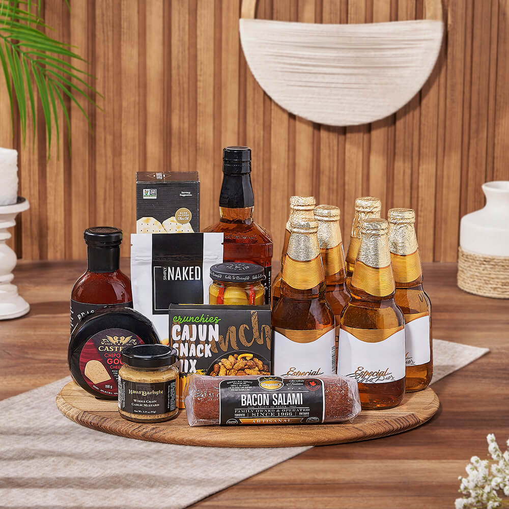 Knob Hill Beer &amp; Spirits Gift Basket from New Hampshire Baskets - Liquor Gift Set - New Hampshire Delivery
