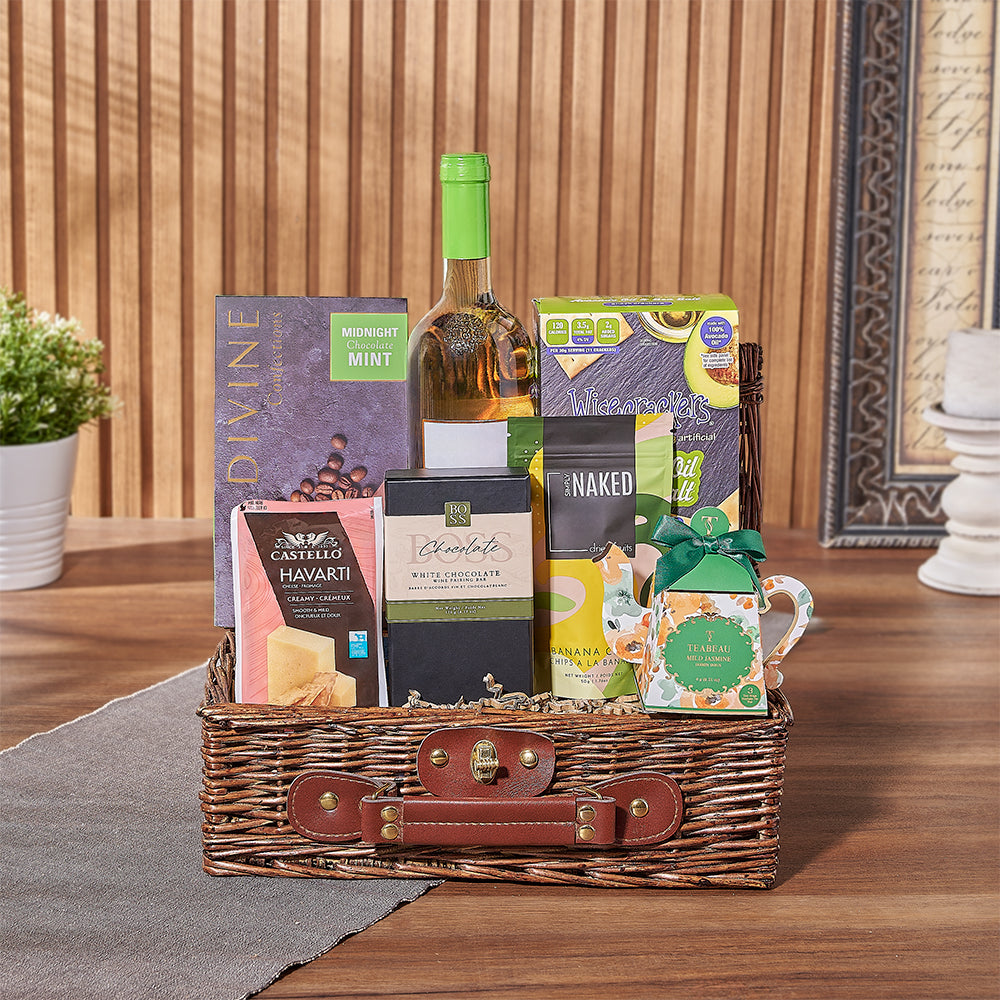 Kosher Wine &amp; Treats Basket from New Hampshire Baskets - Wine Gift Set - New Hampshire Delivery
