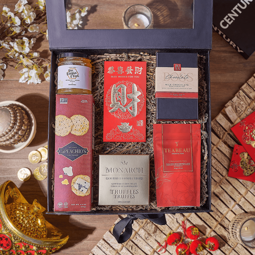 Lucky Tea &amp; Chocolate Gift Box, chinese new year gift, chinese new year, lunar new year gift, lunar new year,New Hampshire  delivery