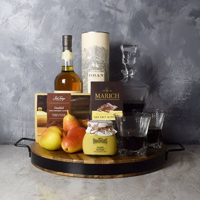 Luxurious Decanter Gift Set from New Hampshire Baskets - Liquor Gift Basket - New Hampshire Delivery