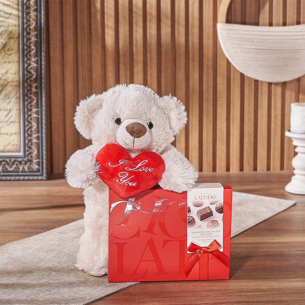 Maryvale Bear &amp; Truffle Gift from New Hampshire Baskets - Sweets Gift Set - New Hampshire Delivery