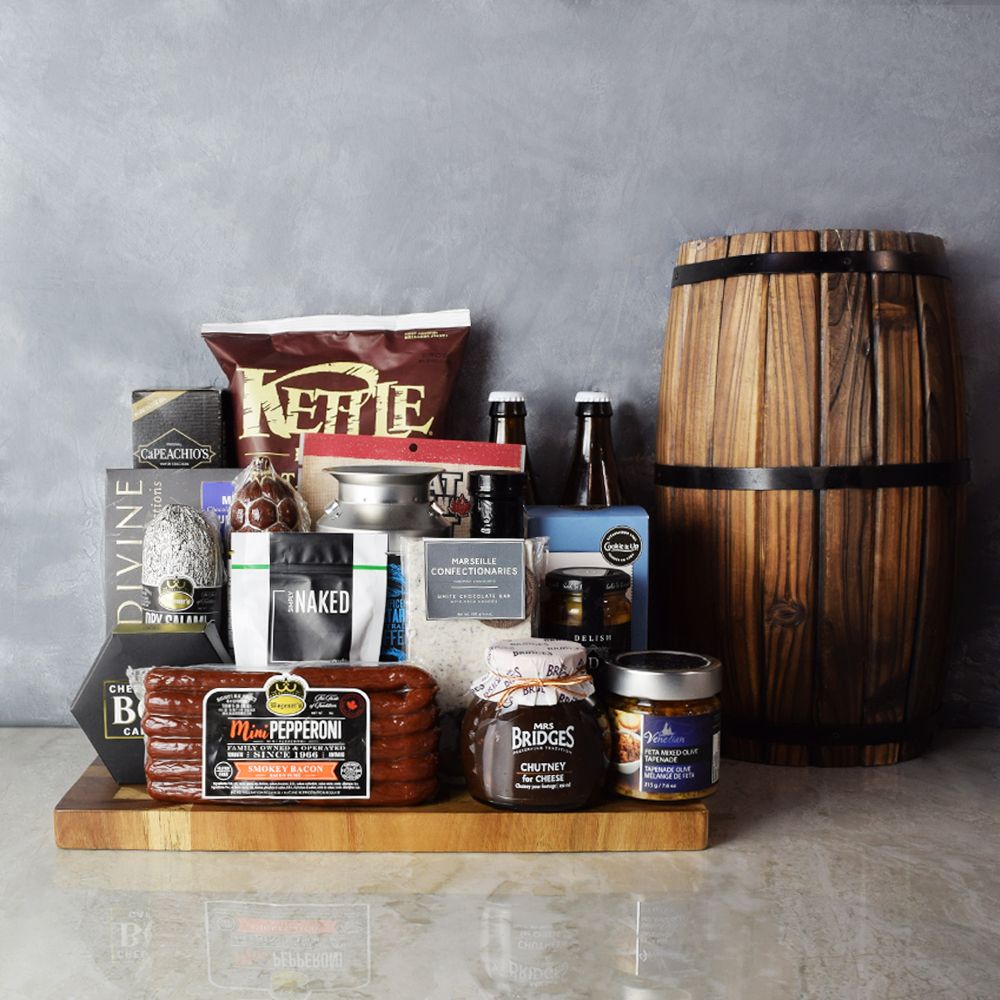 Meat &amp; Cheese for Two Gift Basket - Gourmet Gift Basket -  New Hampshire Baskets