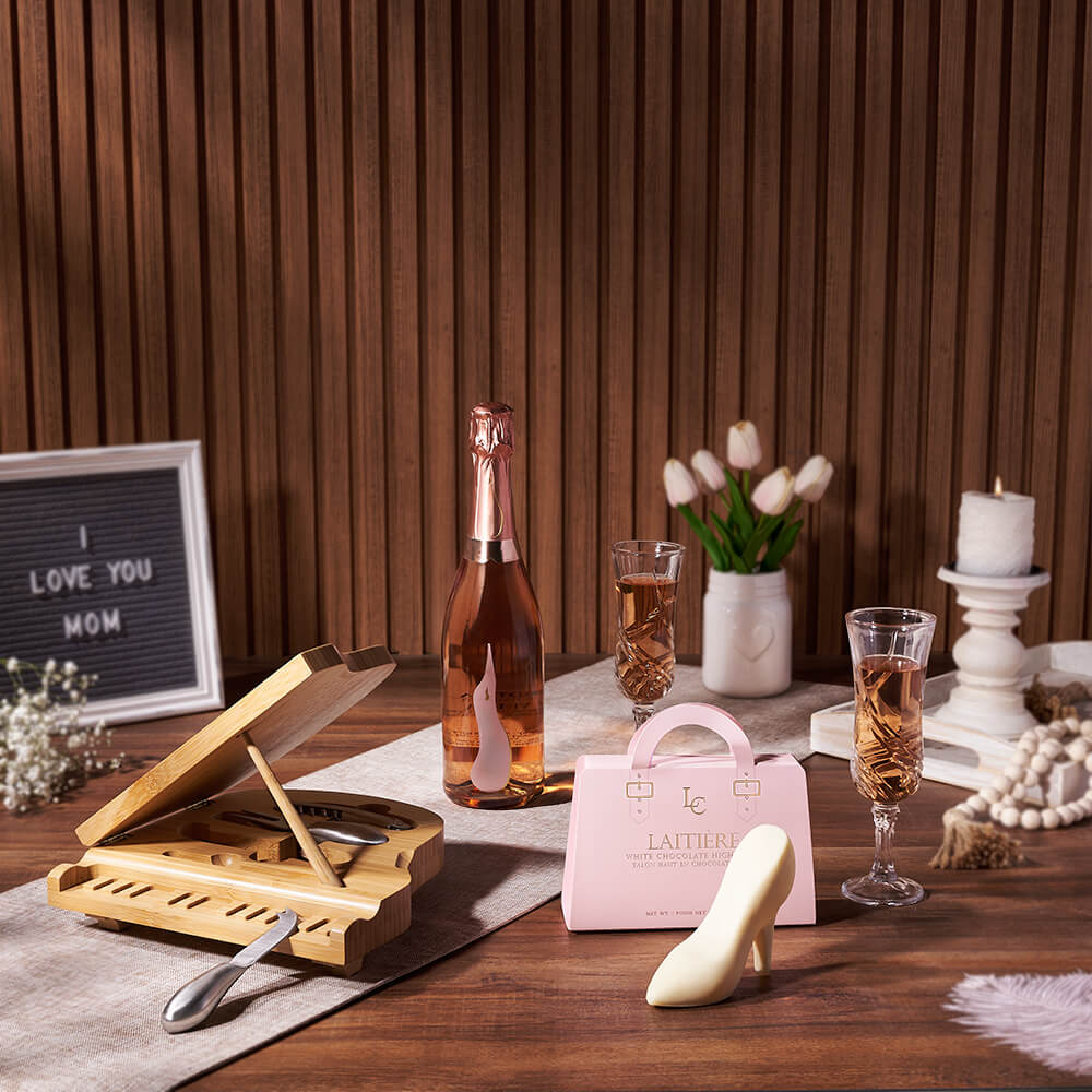 Mother’s Day Grand Piano &amp; Champagne Gift from New Hampshire Baskets - Champagne Gift Set - New Hampshire Delivery
