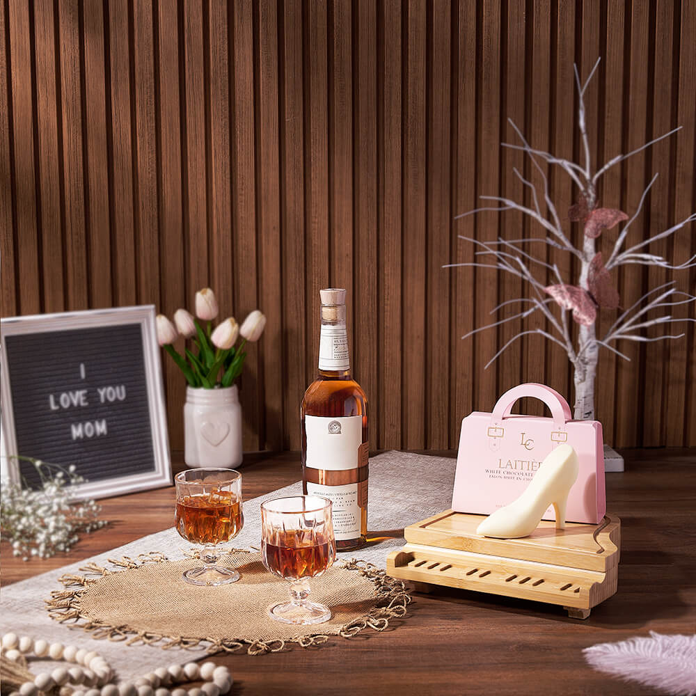 Mother's Day Swansea Liquor &amp; Chocolate Basket from New Hampshire Baskets - Liquor Gift Set - New Hampshire Delivery