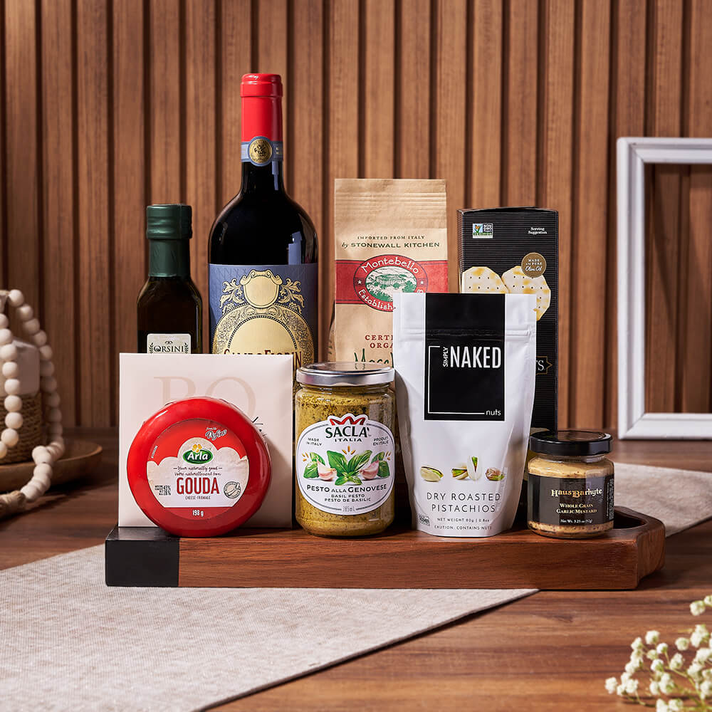 Pasta Feast &amp; Wine Gift Set from New Hampshire Baskets - Wine Gift Basket - New Hampshire Delivery
