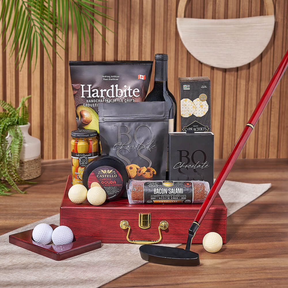 Putting &amp; Wine Gift Set, wine gift, wine, charcuterie gift, charcuterie, New Hampshire Delivery