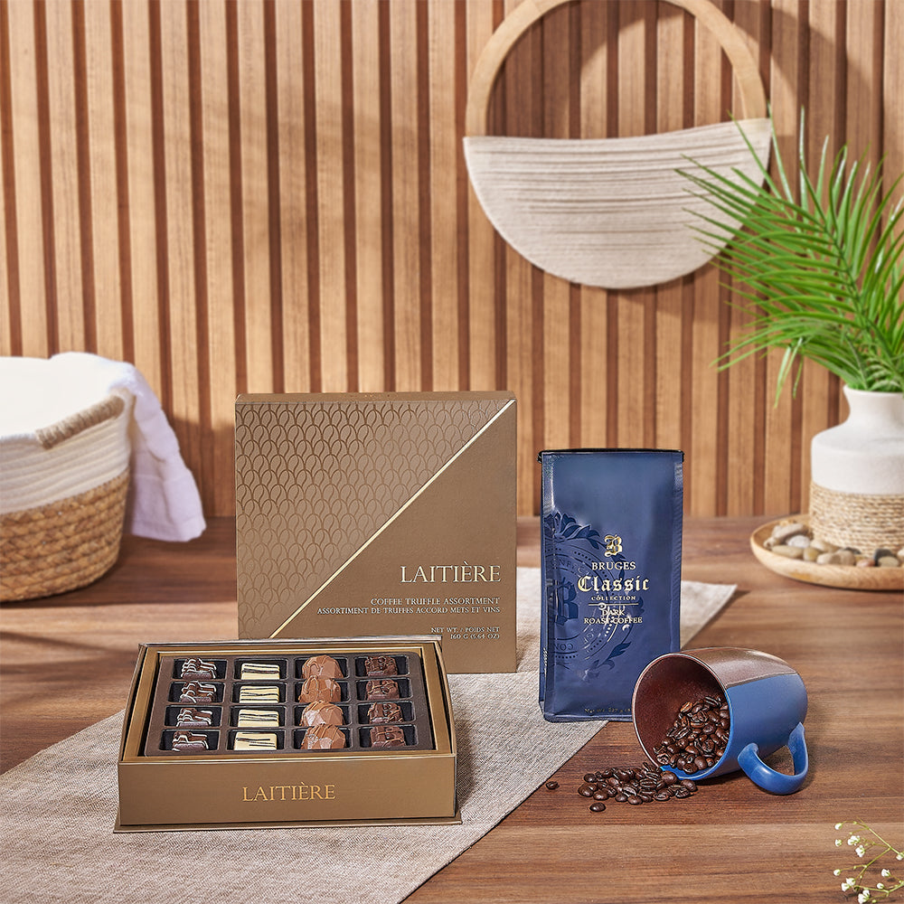Rich Coffee &amp; Truffle Gift Set, coffee gift, coffee, chocolate, mug, New Hampshire Delivery