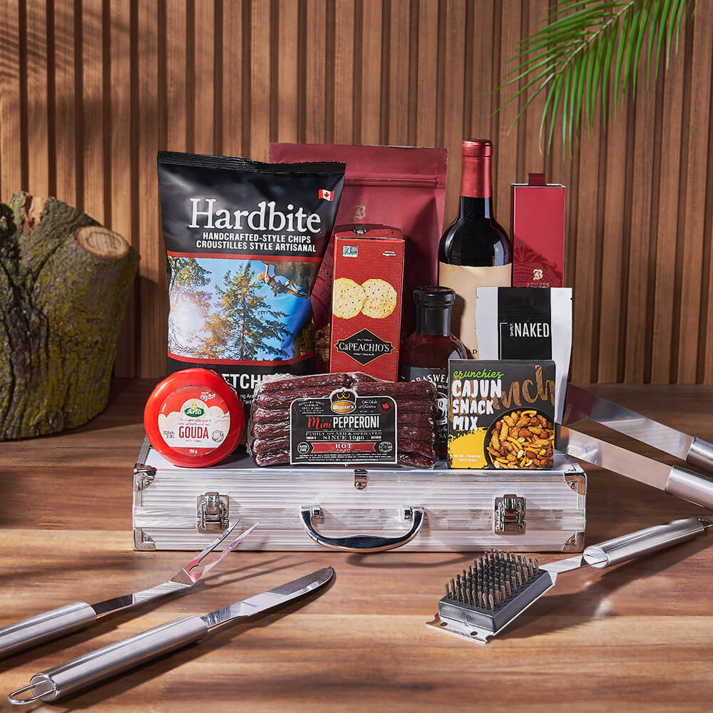 Complete BBQ Wine Gift Set – how the gift is presented