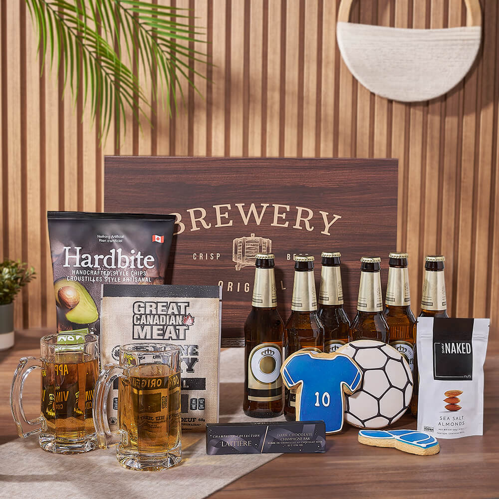 Sports Fan &amp; Beer Gift Set, beer gift, beer, cookie gift, cookie, sports gift, sports, New Hampshire Delivery