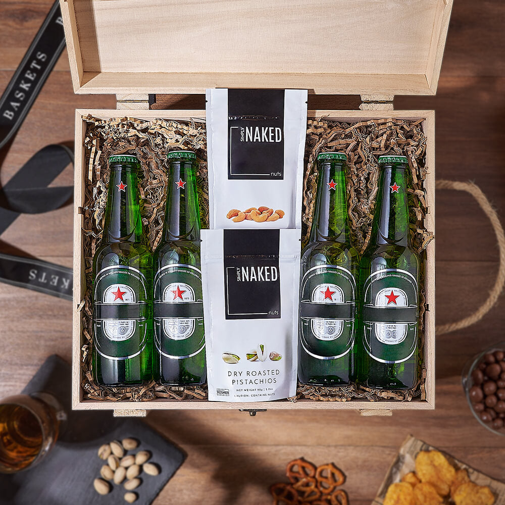 Superb Beer &amp; Nuts Gift Crate, beer gift, beer, nuts gift, nuts, New Hampshire Delivery