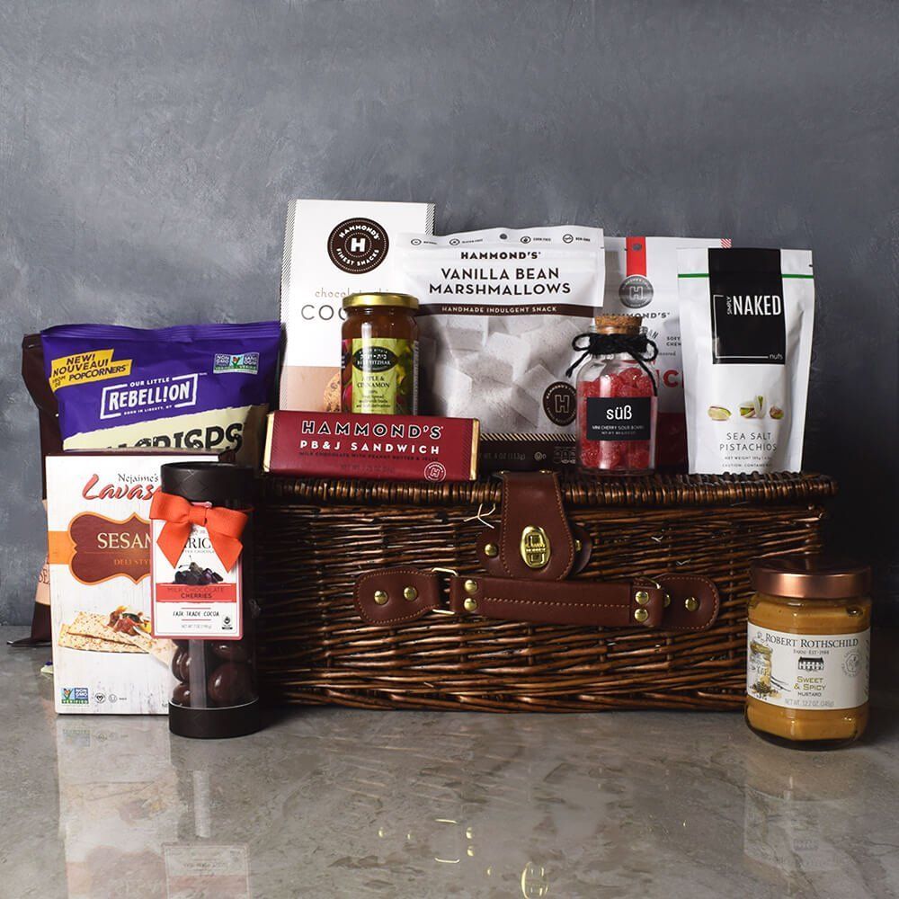 Sweet &amp; Savoury Kosher Treats Basket from New Hampshire Baskets - New Hampshire Delivery