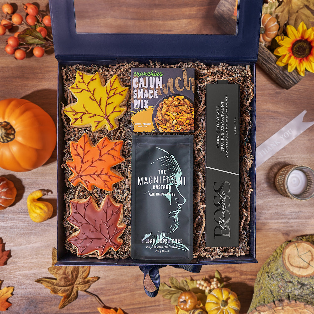 Thanksgiving Coffee &amp; Cookie Gift Box, cookie gift, cookie, coffee gift, coffee, chocolate gift, chocolate, thanksgiving gift, thanksgiving, New Hampshire delivery